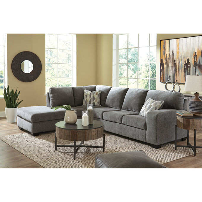 Ashley Furniture | Dalhart Charcoal 2 Piece Left Chaise Sectional