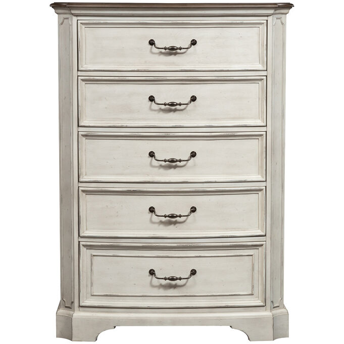 Liberty Furniture | Abbey Road White 5 Drawer Chest