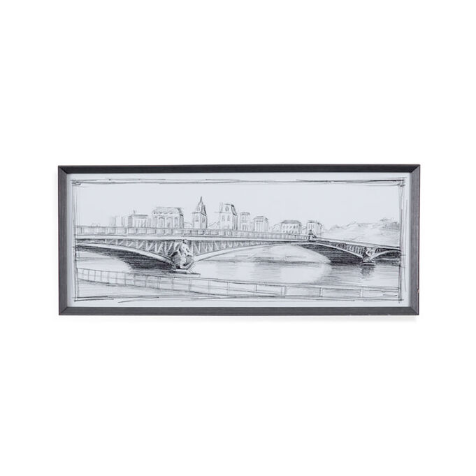 Bassett Mirror Company , Pont Mirabeau Wall Art , Gray