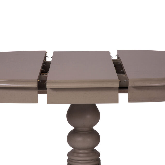 Summer House Dove Gray Pedestal Dining Table