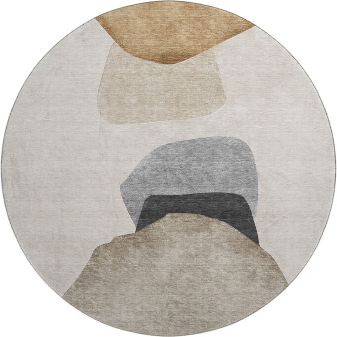 Odyssey Taupe Round Rug