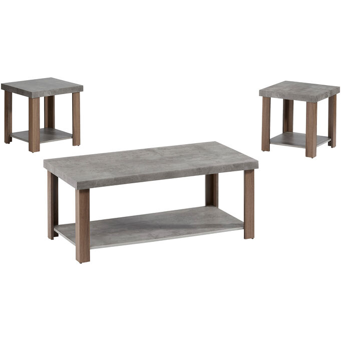 Progressive Furniture | Driver Gray Set of 3 Tables