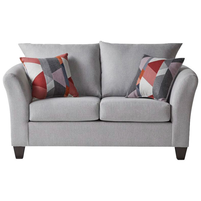 Hughes Furniture , Prism Platinum Loveseat Sofa