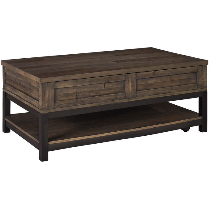 Ashley Furniture | Johurst Brown Lift Top Coffee Table