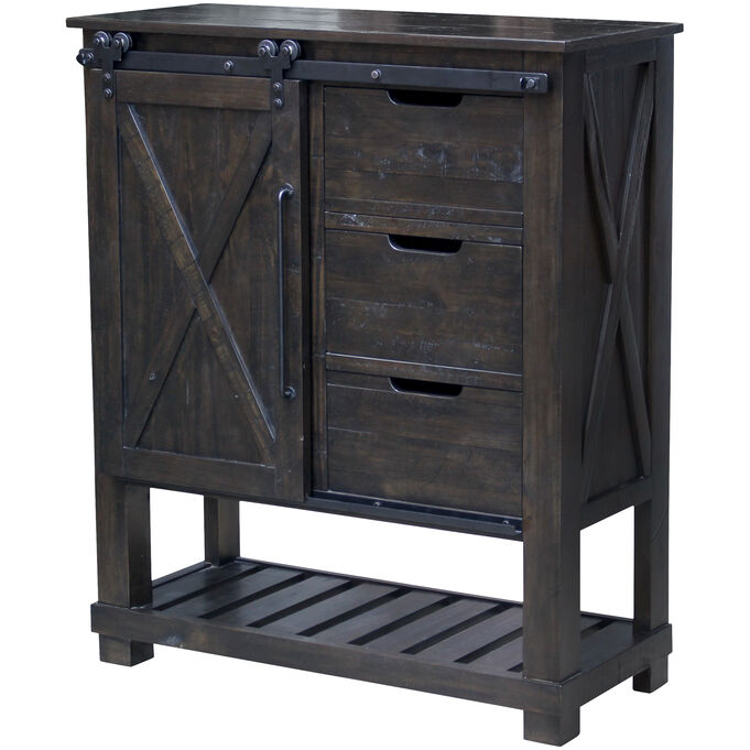A America , Sun Valley Charcoal Barn Door Chest