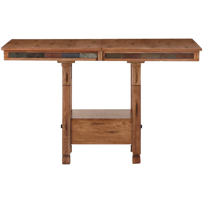 Sedona Rustic Oak Adjustable Height Table