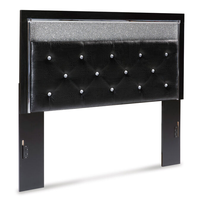 Ashley Furniture | Kaydell Black Queen Full Upholstered Panel Headboard