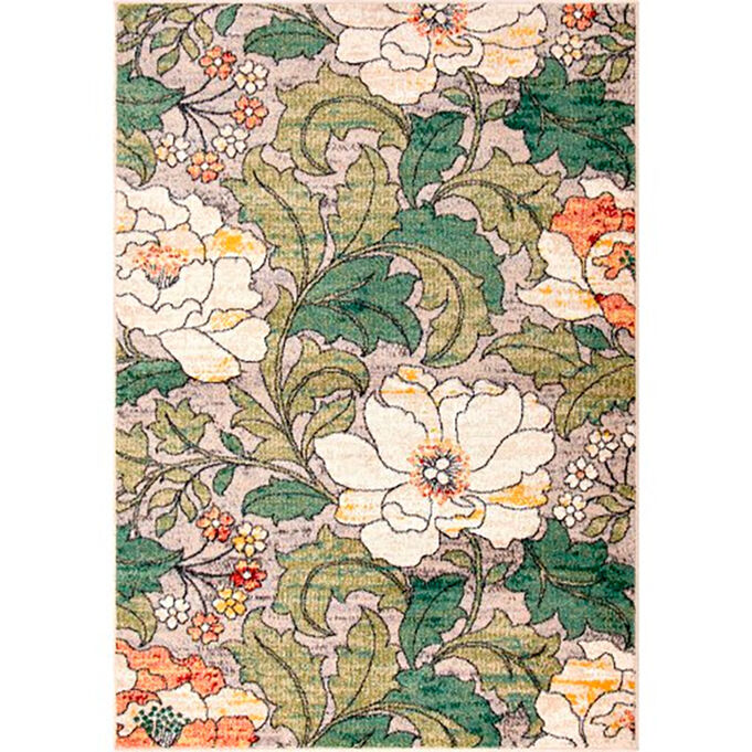 Jefferson Floral Gray 9x13 Rug