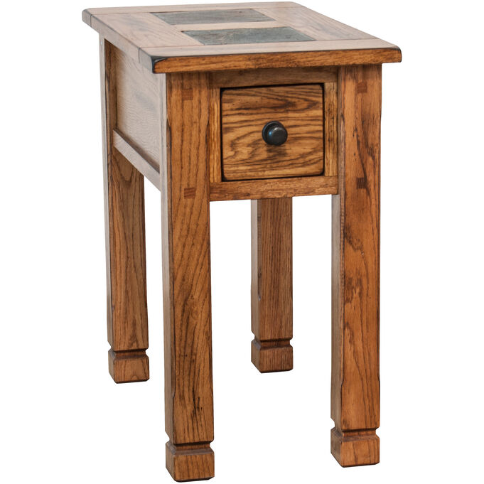 Sedona Rustic Oak Chairside Table