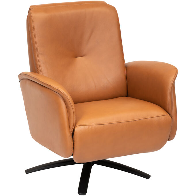 Hjort Knudsen , Malthe Light Cognac Leather Reclining Club Chair