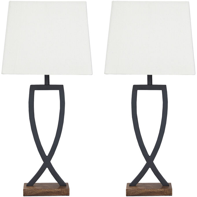 Ashley Furniture | Makara Set of 2 Black Table Lamps