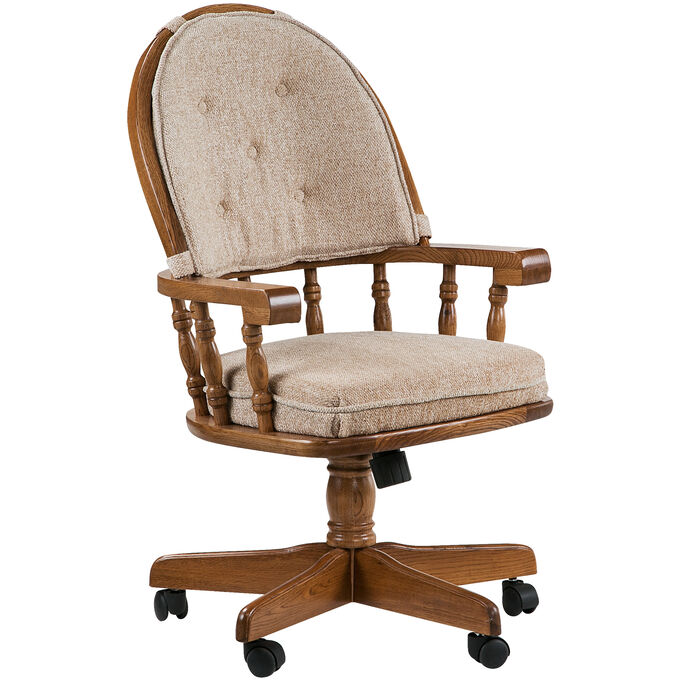 Jefferson Chestnut Curved Arm Game Chair