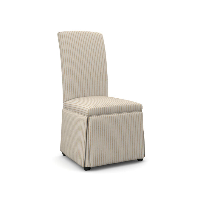 Hazel Chino Cream Skirted Caster Side Chair
