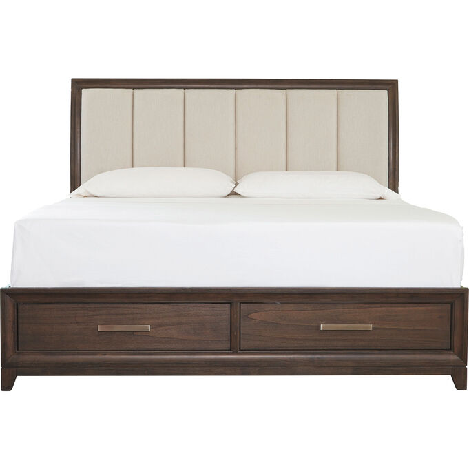 Ashley Furniture | Brueban Gray California King Panel Storage Bed