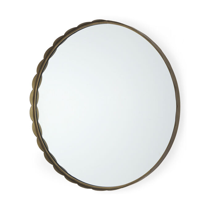 Mercana Furniture & Decor , Adelaide Gold Scallop Mirror