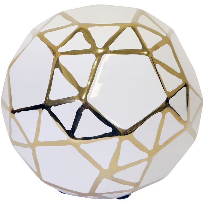 Elevated Chic Gold 6 Inch Ceramic Orb