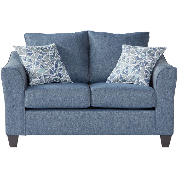 Hughes Furniture , Bolt Cobalt Loveseat Sofa