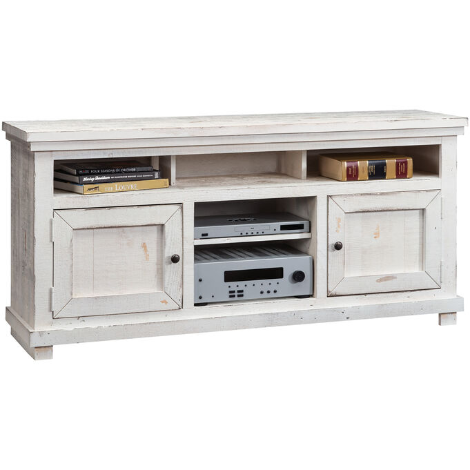Willow Distressed White 64 Inch Console