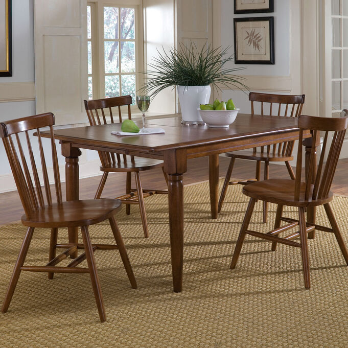 Creations II Tobacco 5 Piece Butterfly Leaf Dining Set
