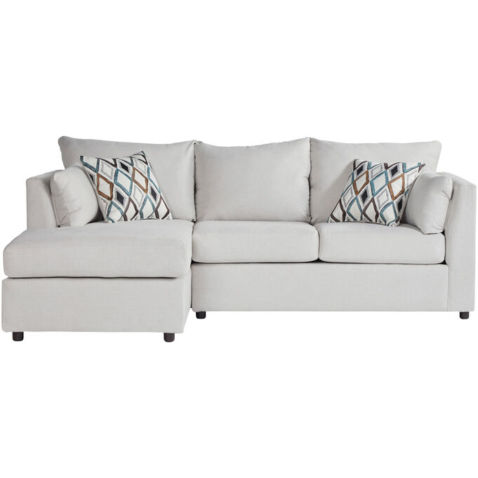 Hughes Furniture | Payne Eggshell Left Chaise Sofa