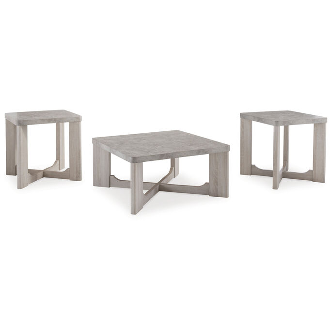 Ashley Furniture | Garnilly Whitewash Set of 3 Occasional Tables