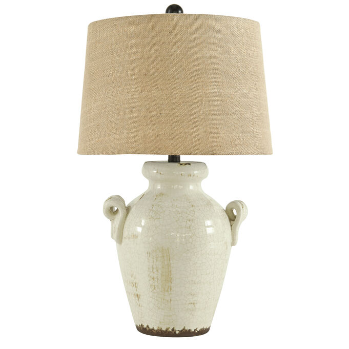 Ashley Furniture | Emelda Cream Table Lamp