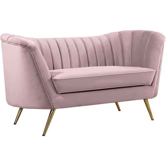 Meridian Furniture , Margo Pink Loveseat
