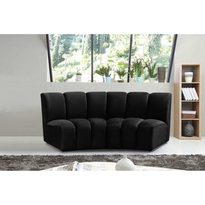 Meridian Furniture , Infinity Black 2 Piece Modular Sectional