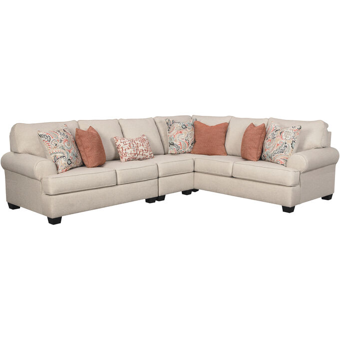Ashley Furniture , Amici Linen 3 Piece Right Sectional