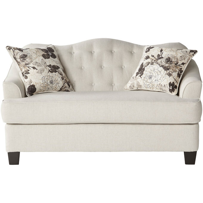 Hughes Furniture , Cline Flax Linen Loveseat Sofa