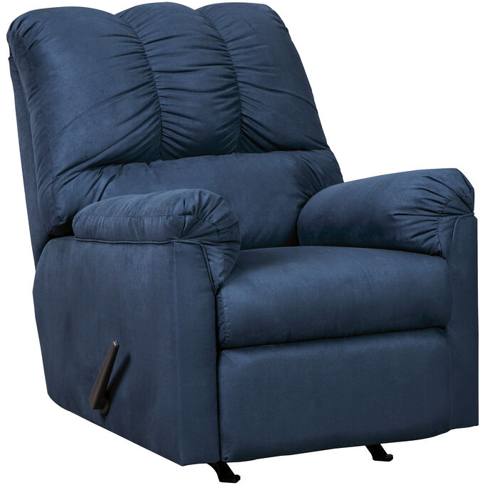 Ashley Furniture | Marcy Blue Rocker Recliner Chair