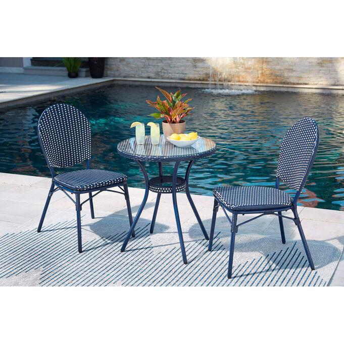 Ashley Furniture | Odyssey Blue 3 Piece Outdoor Dining Set