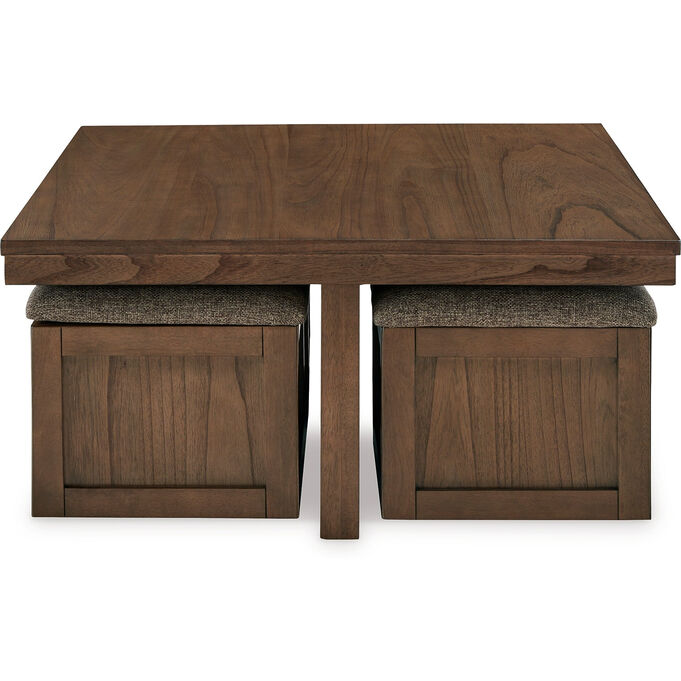 Ashley Furniture | Boardernest Brown Nesting Stool Coffee Table