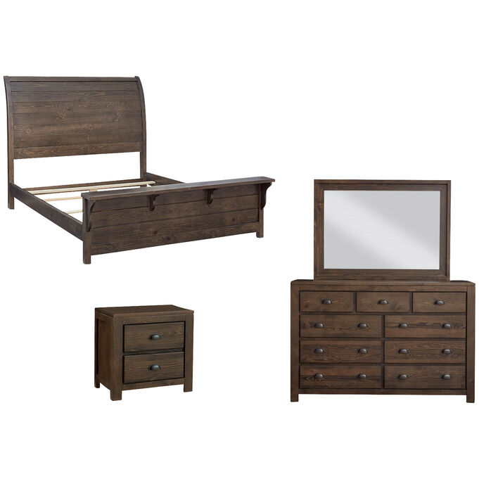 Falcon Bluff Saddle Queen 4 Piece Room Group