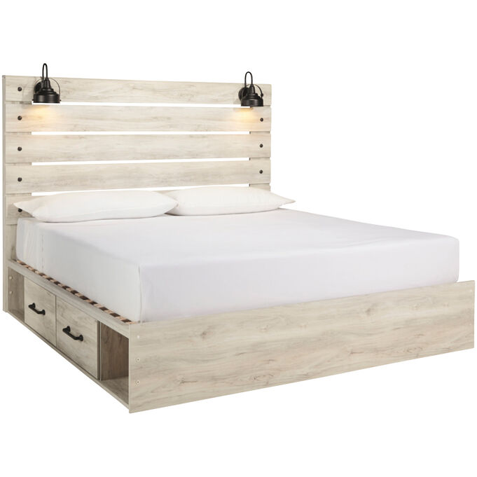 Ashley Furniture | Cambeck White King 2 Drawer Storage Bed
