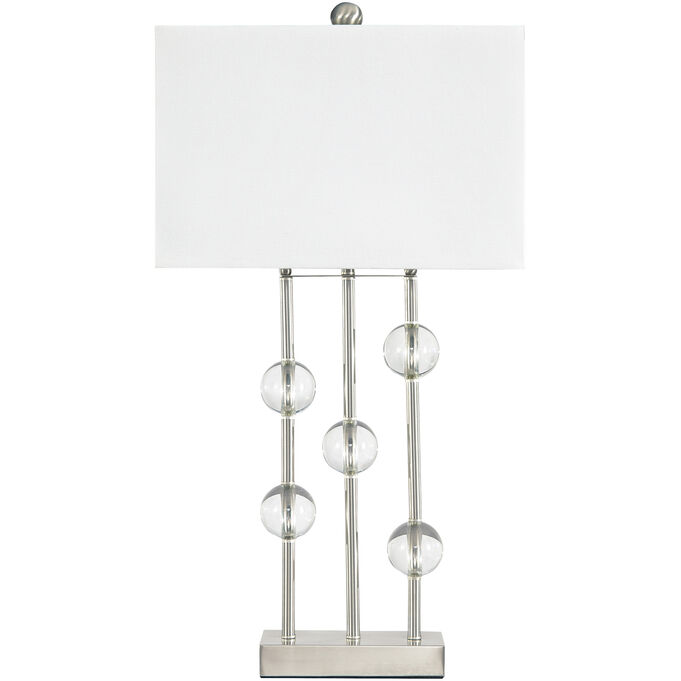 Ashley Furniture | Jaala Clear Silver Table Lamp