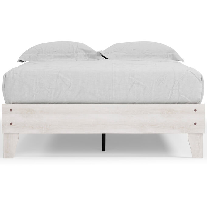 Ashley Furniture | Shawburn Whitewash Full Platform Bed