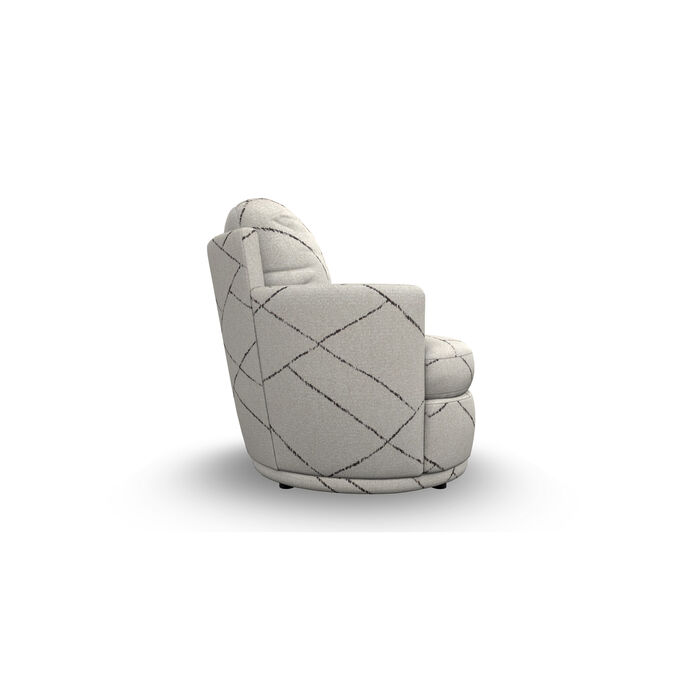 Brodi Parchment Swivel Accent Chair