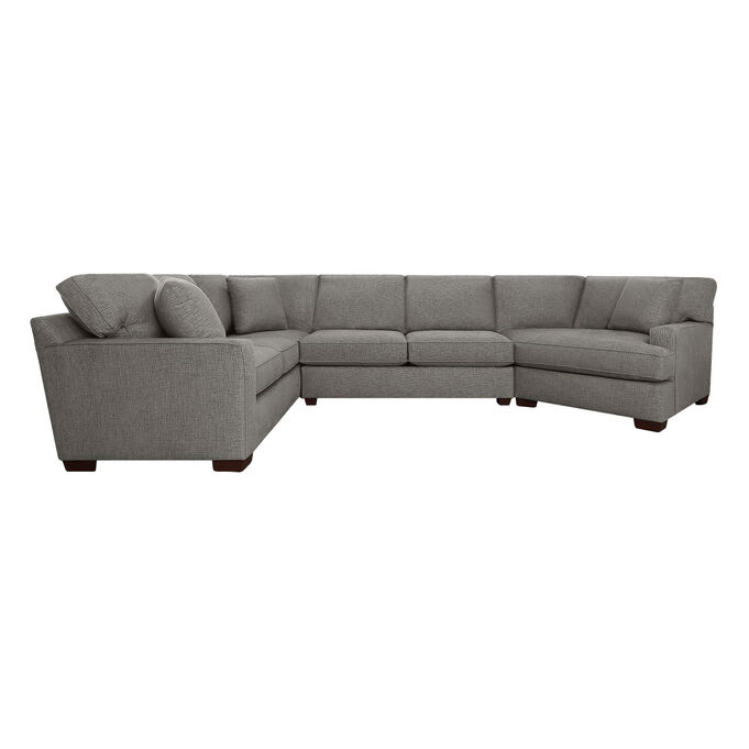 Connections Gunmetal Track 3 Piece Right Arm Facing Cuddler Sectional