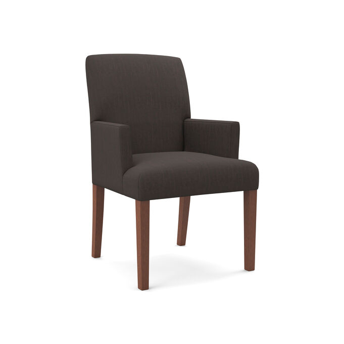Denai Dark Brown Upholstered Arm Chair