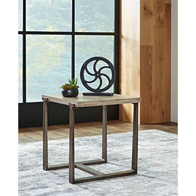 Dalenville Gray Square End Table