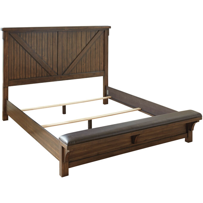Ashley Furniture | Lakeleigh Brown King Upholstered Bed