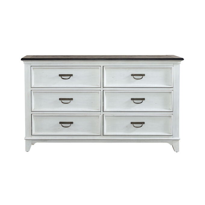 Liberty Furniture | Allyson Park White 6 Drawer Dresser