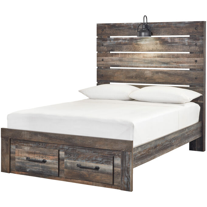 Ashley Furniture | Drystan Brown Full Panel Storage Bed