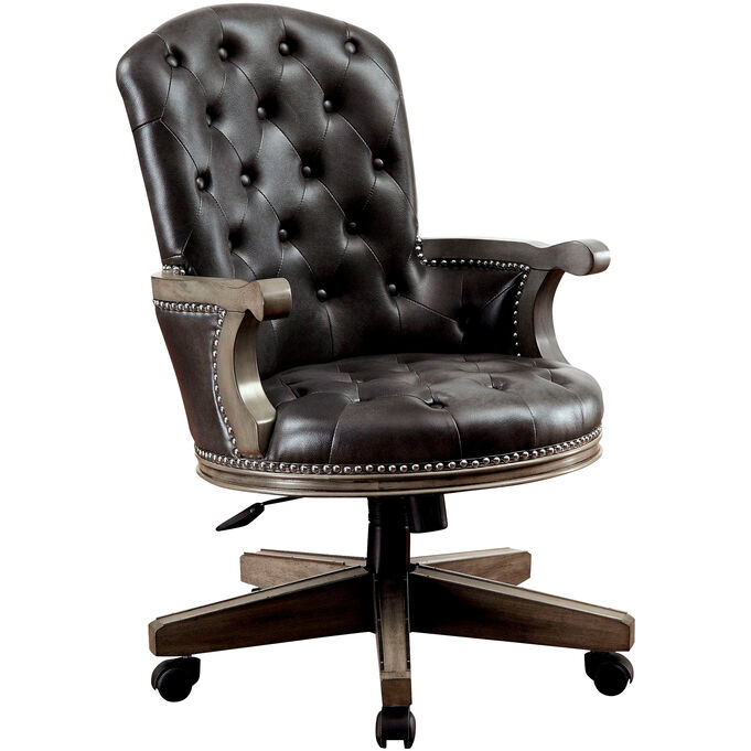 Furniture Of America , Yelena Gray Swivel Adjustable Arm Chair