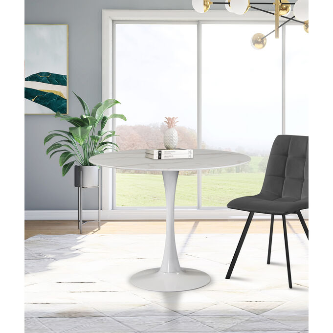 Tulip White 36 Inch Dining Table