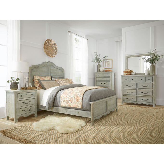 Chatsworth Mint Queen Bed
