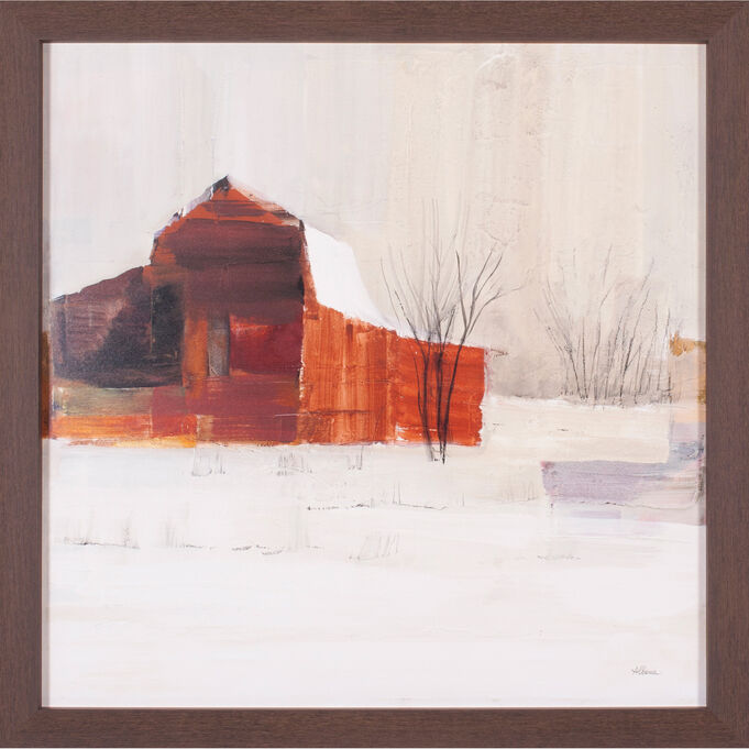 Art Effects | Winter On The Farm Wall Art | Red