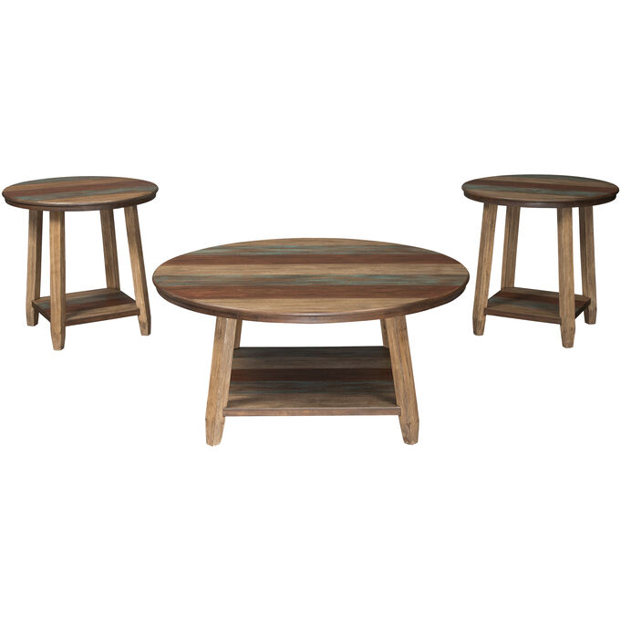 Ashley Furniture | Raebecki Multi Colored Set of 3 Tables