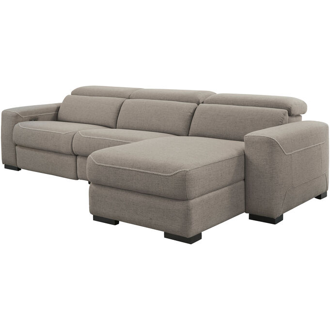 Ashley Furniture , Mabton Gray Right Chaise Sofa